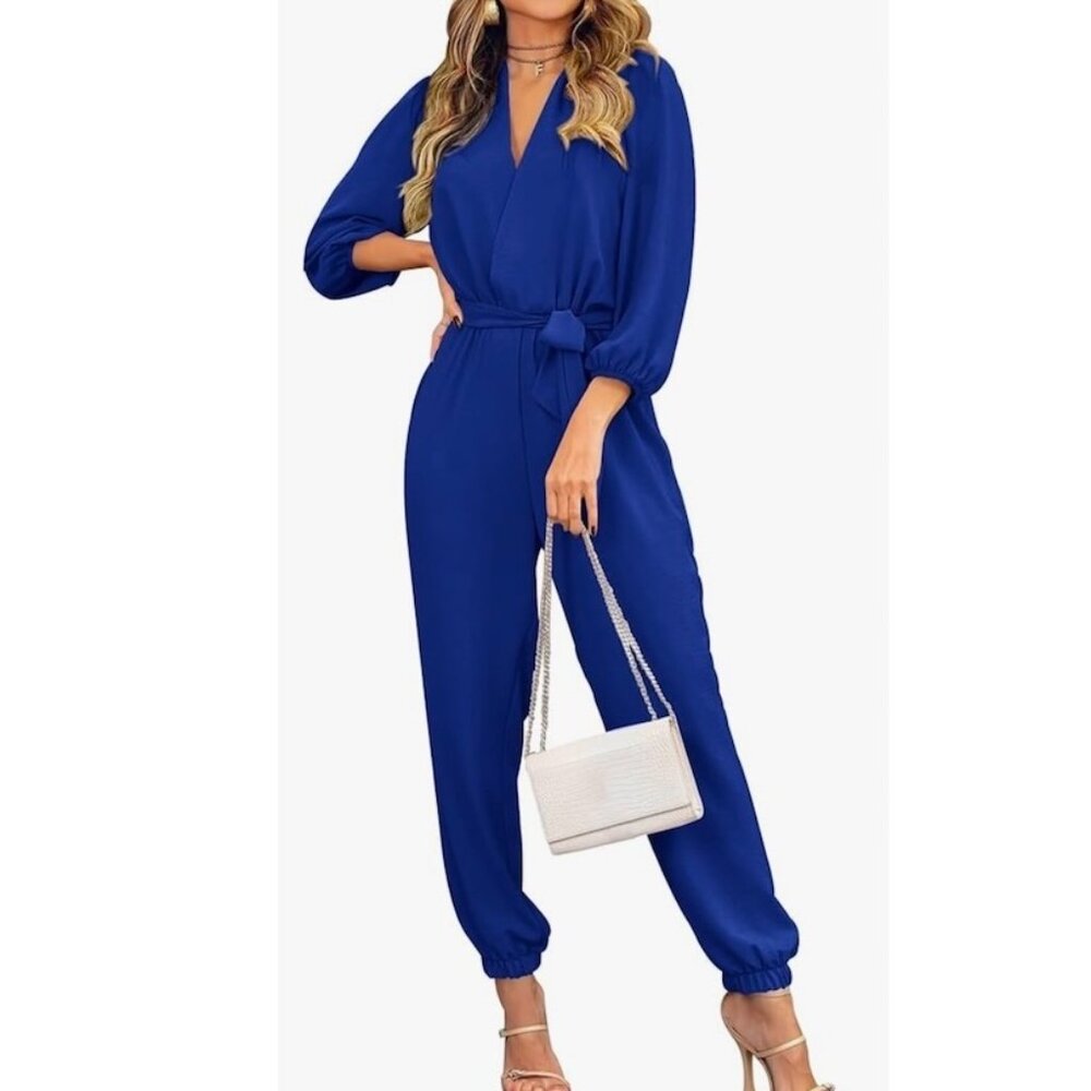 V-Neck Jumpsuit - Picture 6 of 8